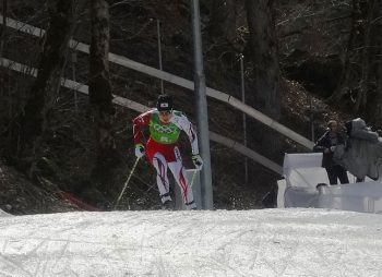 ソチオリンピックで力走する湊裕介